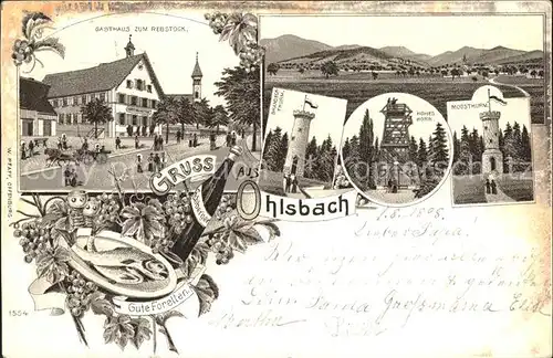 Ohlsbach Gasthaus zum Rebstock Moosturm Hohes Horn / Ohlsbach Kinzigtal /Ortenaukreis LKR
