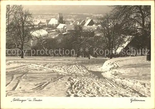 oetlingen Weil Rhein Winter Dorfansicht / Weil am Rhein /Loerrach LKR