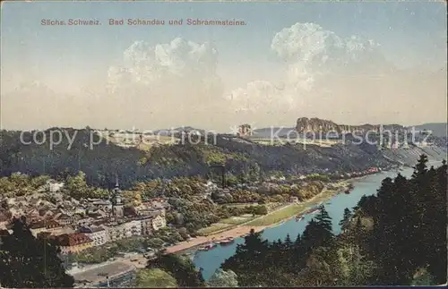 Schandau Bad Stadt Schrammsteine Kat. Bad Schandau