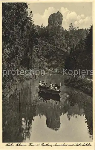 Rathen Saechsische Schweiz Amselsee Talwaechter Kat. Rathen Sachsen