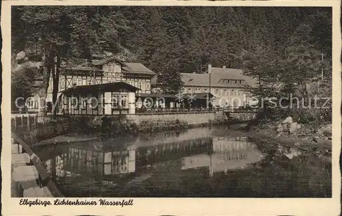 Schandau Bad Elbgebirge Lichtenhainer Wasserfall Kat. Bad Schandau