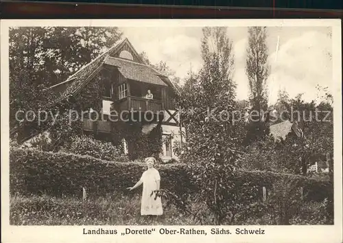 Rathen Saechsische Schweiz Landhaus Dorette  Kat. Rathen Sachsen