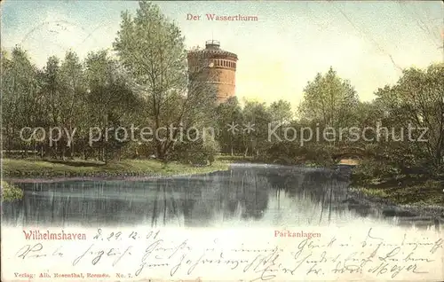 Wilhelmshaven Wasserturm Parkanlagen Kat. Wilhelmshaven