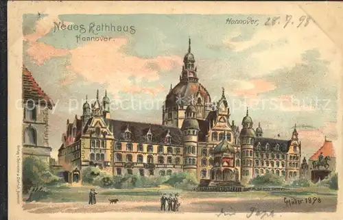 Hannover Neues Rathaus Kuenstlerkarte Kat. Hannover