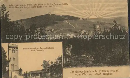 Pulsnitz Sachsen Schwedensteine Aussichtsturm Kat. Pulsnitz