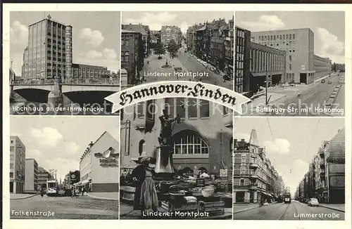 Linden Hannover Lindener Marktplatz Falkenstrasse Limmerstrasse Kat. Hannover