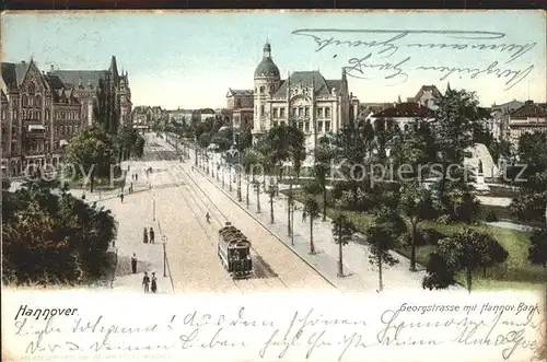 Hannover Georgstrasse mit Hannoversche Bank Kat. Hannover