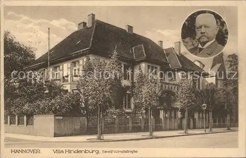 Hannover Villa Hindenburg Seelhorstrasse Kat. Hannover