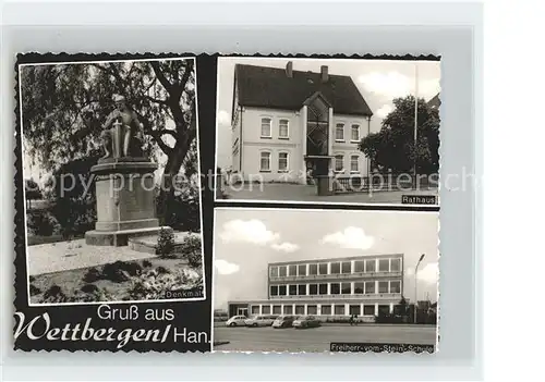 Wettbergen Denkmal Freiherr von Stein Schule Rathaus Kat. Hannover