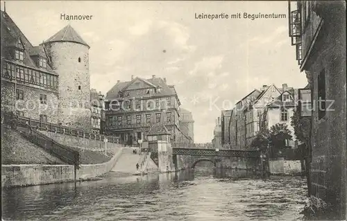 Hannover Leinepartie mit Beguinenturm Kat. Hannover