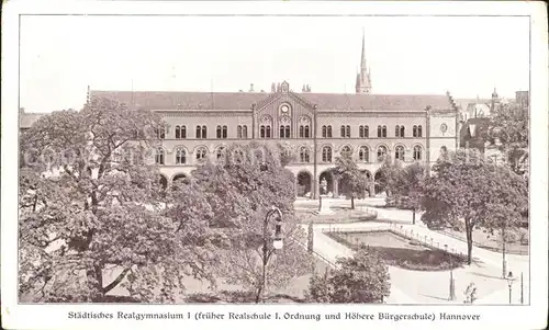 Hannover Staedtisches Realgymnasium Kat. Hannover