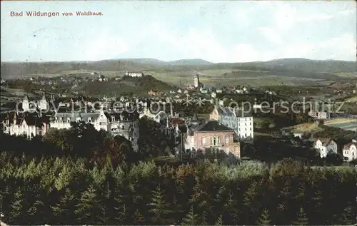 Bad Wildungen Panorama Blick vom Waldhaus Kat. Bad Wildungen