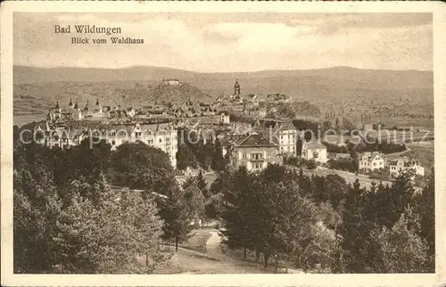 Bad Wildungen Panorama Blick vom Waldhaus Kat. Bad Wildungen