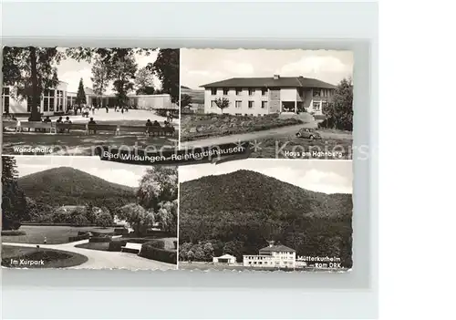 Reinhardshausen Wandelhalle Haus am Hahnberg Muetterkurheim DRK Kurpark Kat. Bad Wildungen