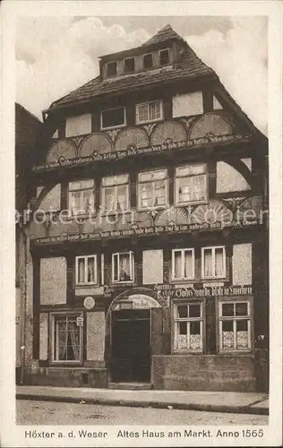 Hoexter Weser Altes Haus Markt  Kat. Hoexter