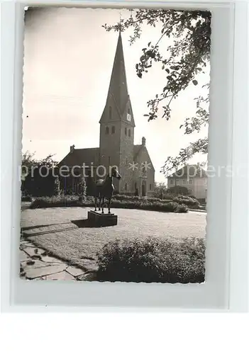 Fuerstenberg Weser Kirche Pferdestatue  Kat. Fuerstenberg