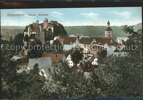 Hohnstein Saechsische Schweiz Stadt und Schloss Hohnstein Kat. Hohnstein