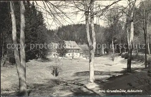 Hohnstein Saechsische Schweiz HOG Grundmuehle Kat. Hohnstein