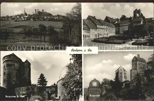 Stolpen Panorama Markt Burgruine Zweiter Hof  Kat. Stolpen