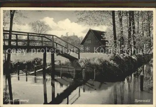 Luebbenau Spreewald Bruecke Huette Kat. Luebbenau