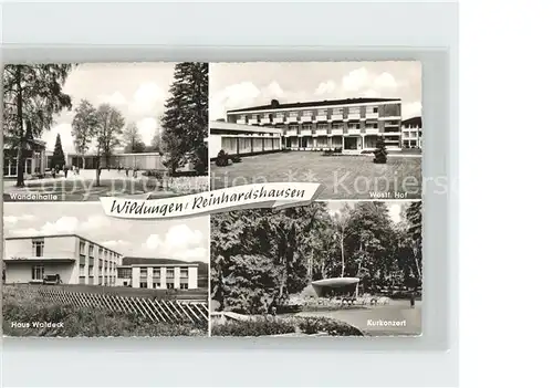 Reinhardshausen Wandelhalle Westfaelischer Hof Kurkonzert Pavillon Haus Waldeck Kat. Bad Wildungen