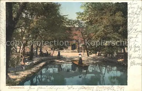 Leipe Buchans Gasthaus Bahnpost  Kat. Luebbenau Spreewald