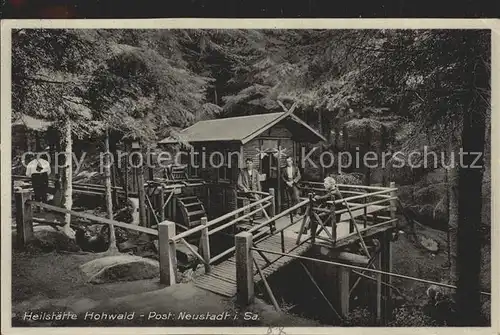 Neustadt Sachsen Hohwaldschaenke Wasserrad Kat. Neustadt Sachsen