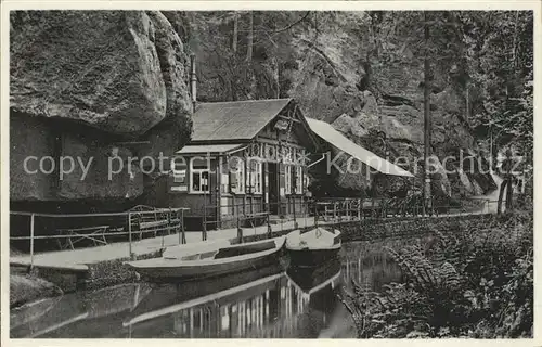 Hinterhermsdorf Bootsstation Obere Schleuse Kat. Sebnitz