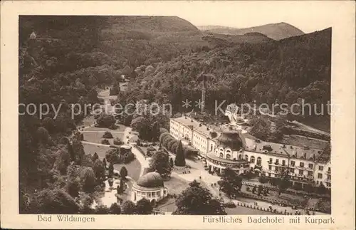 Bad Wildungen Fuerstliches Badehotel Kurpark  Kat. Bad Wildungen