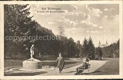 Bad Wildungen Kurpark Brunnennymphe  Kat. Bad Wildungen