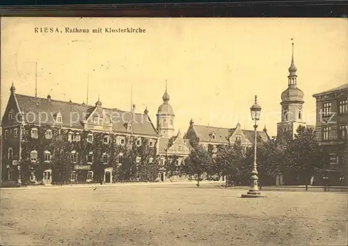 Riesa Sachsen Rathaus Klosterkirche  Kat. Riesa