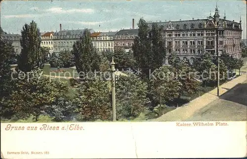 Riesa Sachsen Kaiser Wilhelm Platz  Kat. Riesa