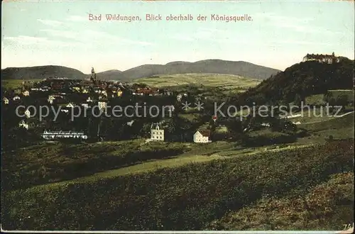 Bad Wildungen Panorama Blick oberhalb der Koenigsallee Kat. Bad Wildungen