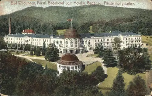 Bad Wildungen Fuerstliches Badehotel vom Hotel Fuerstenhof gesehen Kat. Bad Wildungen