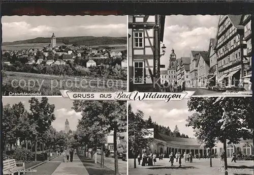 Bad Wildungen Gesamtansicht Altstadt Fachwerkhaeuser Wandelhalle Brunnenallee Kat. Bad Wildungen