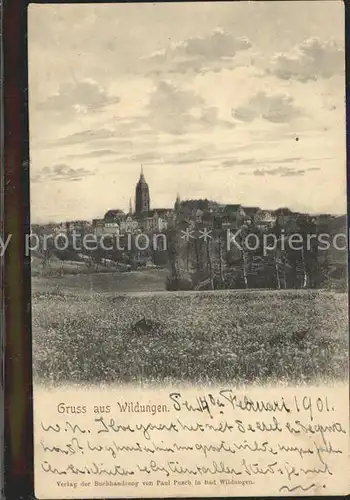 Bad Wildungen Blick auf die Stadt Kat. Bad Wildungen