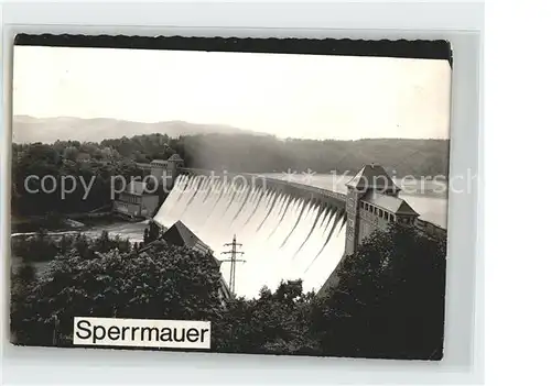 Edersee Sperrmauer Edertalsperre Stausee Kat. Edertal