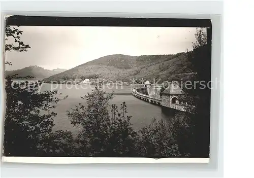 Edersee Sperrmauer Edertalsperre Stausee Schloss Waldeck Kat. Edertal