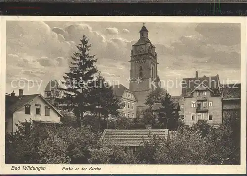 Bad Wildungen Partie an der Kirche Kat. Bad Wildungen