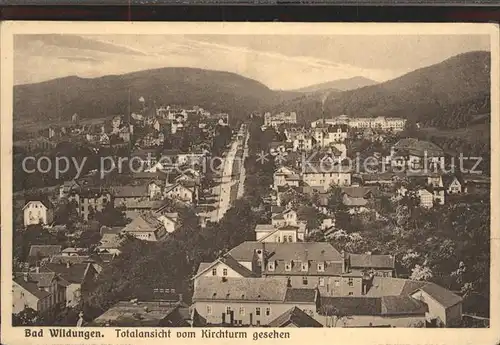 Bad Wildungen Totalansicht vom Kirchturm gesehen Kat. Bad Wildungen