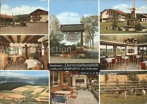 Hemfurth Edersee Waldhotel Dornroeschenshoeh Kat. Edertal