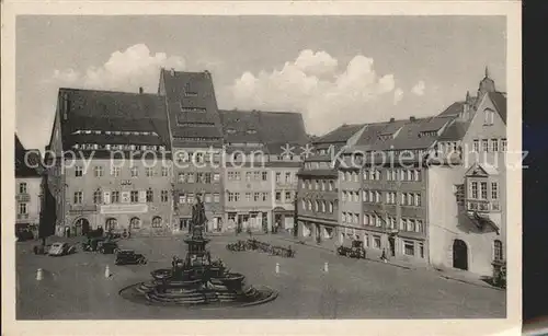 Freiberg Sachsen Obermarkt Brunnen Kat. Freiberg