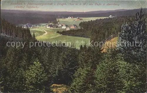 Steinbach Johanngeorgenstadt Panorama Auersberg Kat. Johanngeorgenstadt