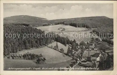 Johanngeorgenstadt Blick nach der Dreckschaenke und dem Plattenberg Kat. Johanngeorgenstadt