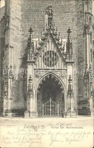 Zwickau Sachsen Marienkirche Portal Kat. Zwickau