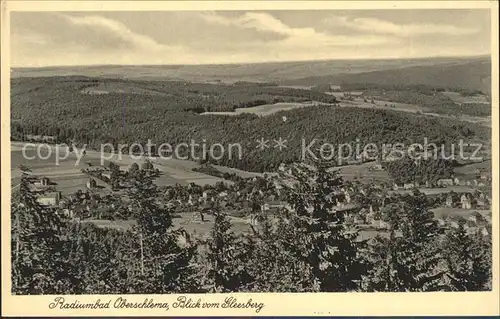 Oberschlema Erzgebirge Panorama Blick vom Gleesberg Kat. Bad Schlema