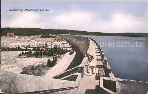 Muldenberg Vogtland Muldentalsperre Sperrmauer Stausee Kat. Schoeneck Vogtland