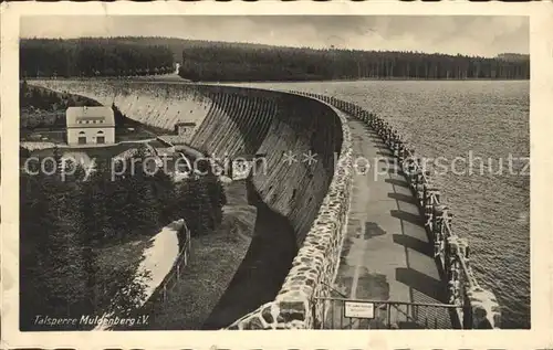 Muldenberg Vogtland Muldentalsperre Sperrmauer Stausee Kat. Schoeneck Vogtland