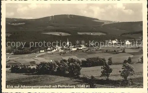 Johanngeorgenstadt mit Plattenberg Kat. Johanngeorgenstadt