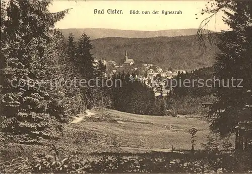 Bad Elster Panorama Blick von der Agnesruh Kat. Bad Elster